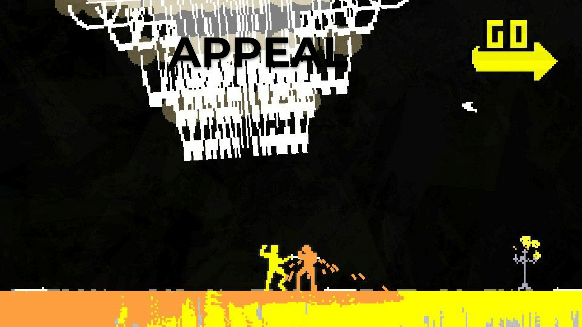 SLIDE: game screenshots at various levels of appeal - Nidhogg